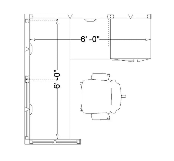 6x6 workstation typical layout