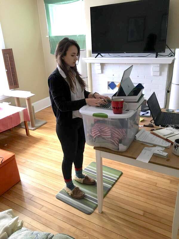 DIY height adjustable table for home office