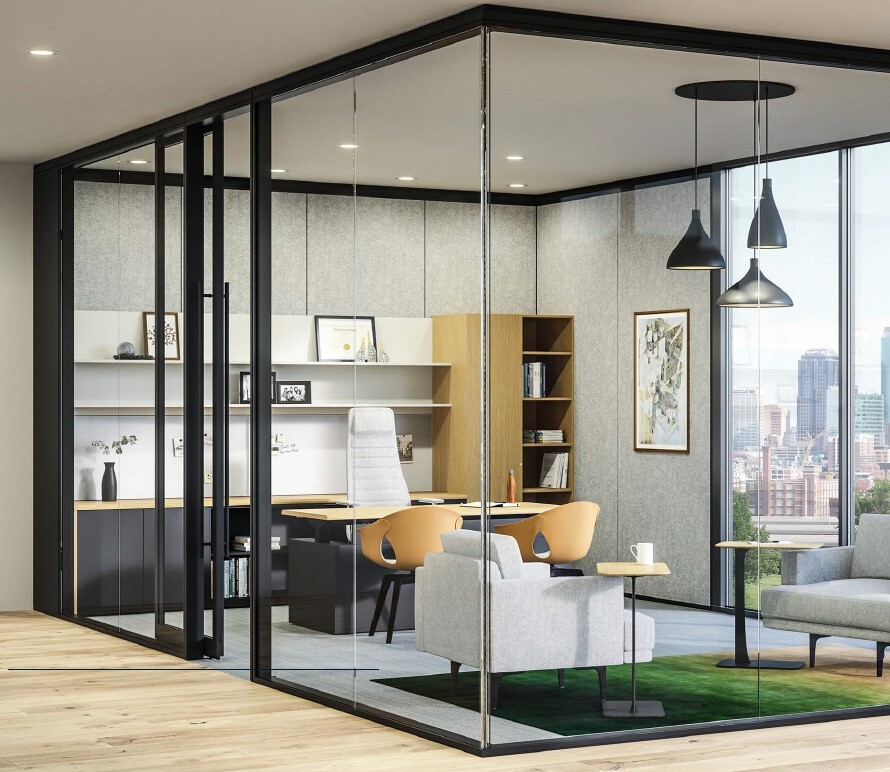 modular walls in the office